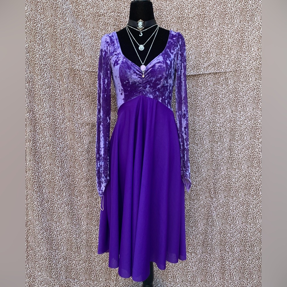 Whimsical Crushed Velvet Dress